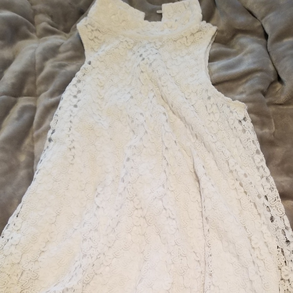 White Halter Dress